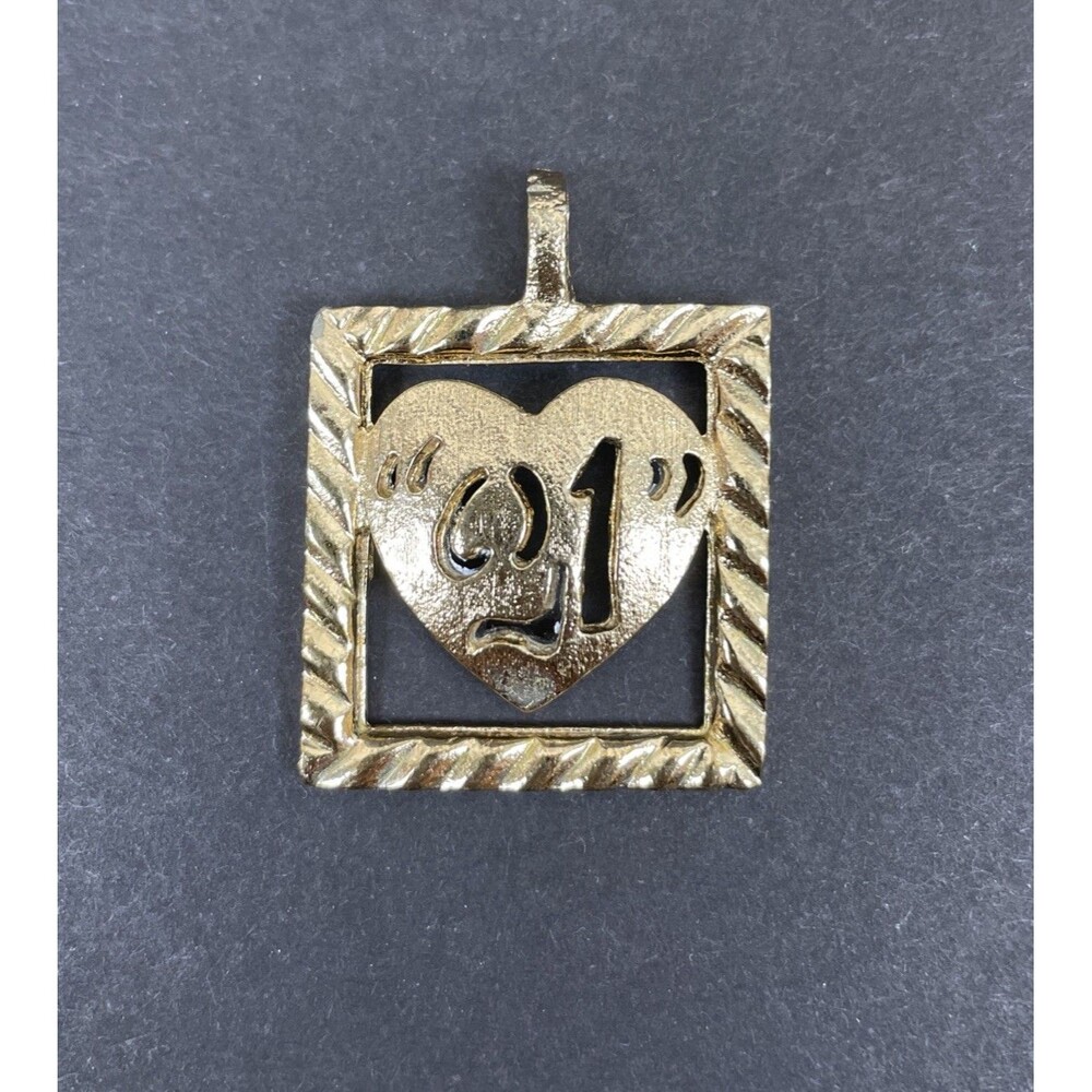 Vintage "21" Club New York City Donald Stannard Gold Tone Charm Pendant Signed